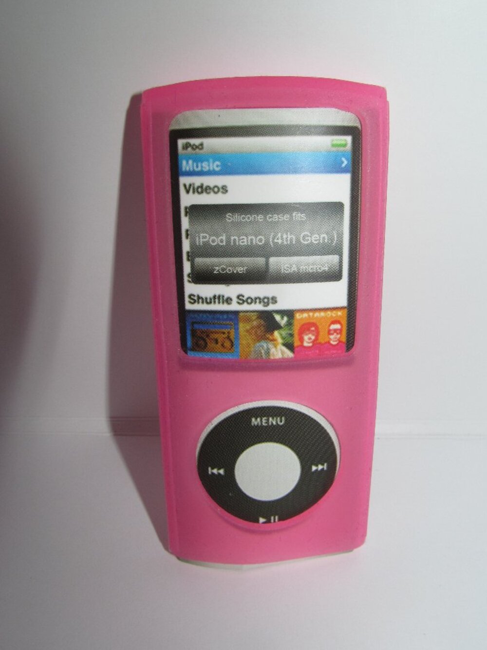 Apple iPod Nano 4th Gen Clear Milky Pink Silicon Gel Case Holder by ZCover